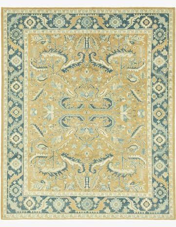 8' 6 x 10' 3 Hand Knotted Peshawar Ziegler Wool Rug