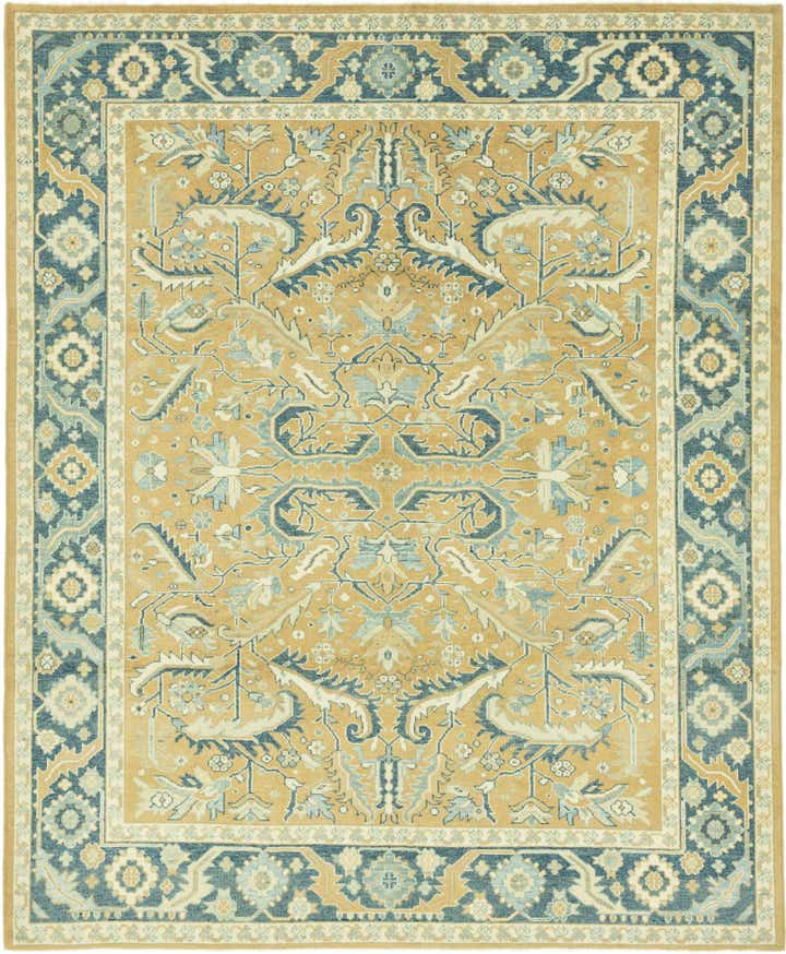 8' 6 x 10' 3 Hand Knotted Peshawar Ziegler Wool Rug