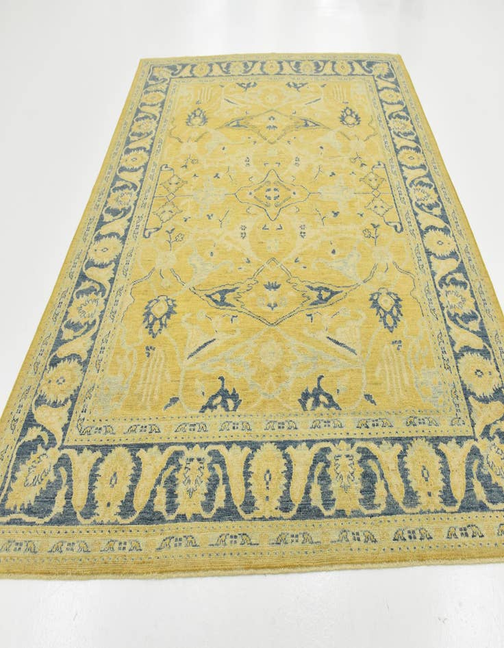 Detail image of 8' 5 x 9' 9  Hand Knotted Peshawar Ziegler Wool Rug