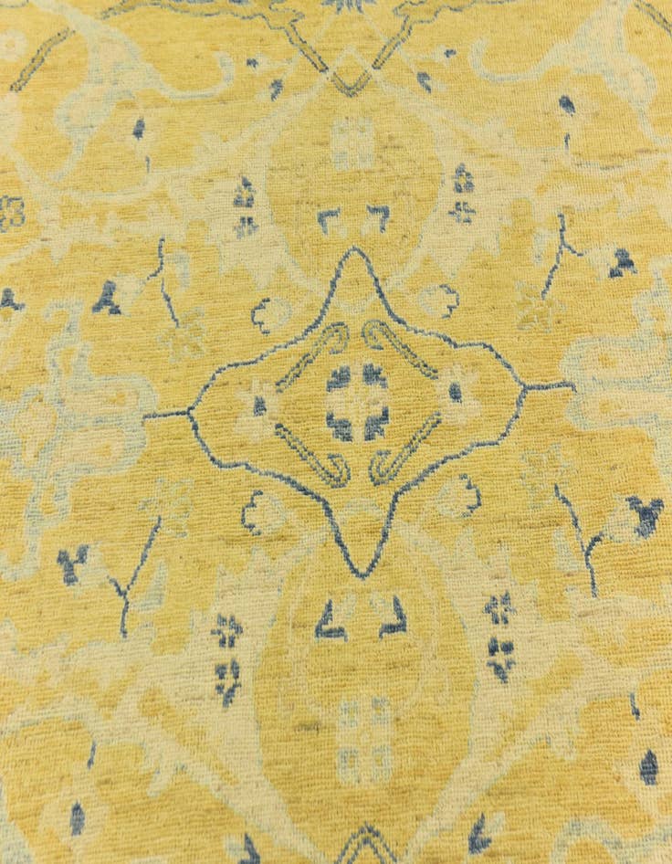 Detail image of 8' 5 x 9' 9  Hand Knotted Peshawar Ziegler Wool Rug