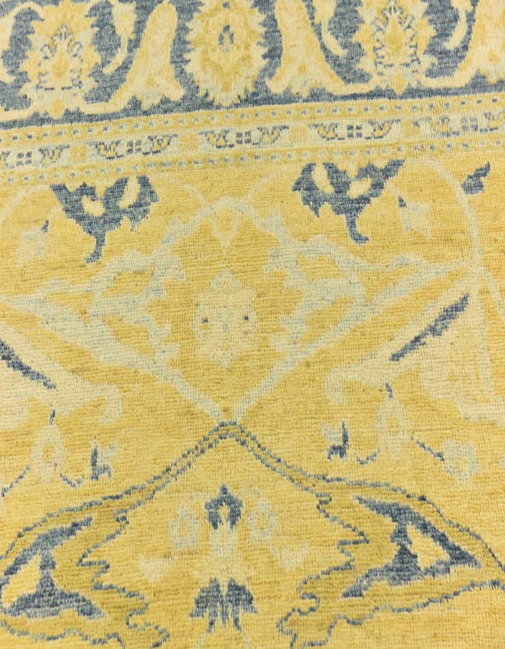 Detail image of 8' 5 x 9' 9  Hand Knotted Peshawar Ziegler Wool Rug