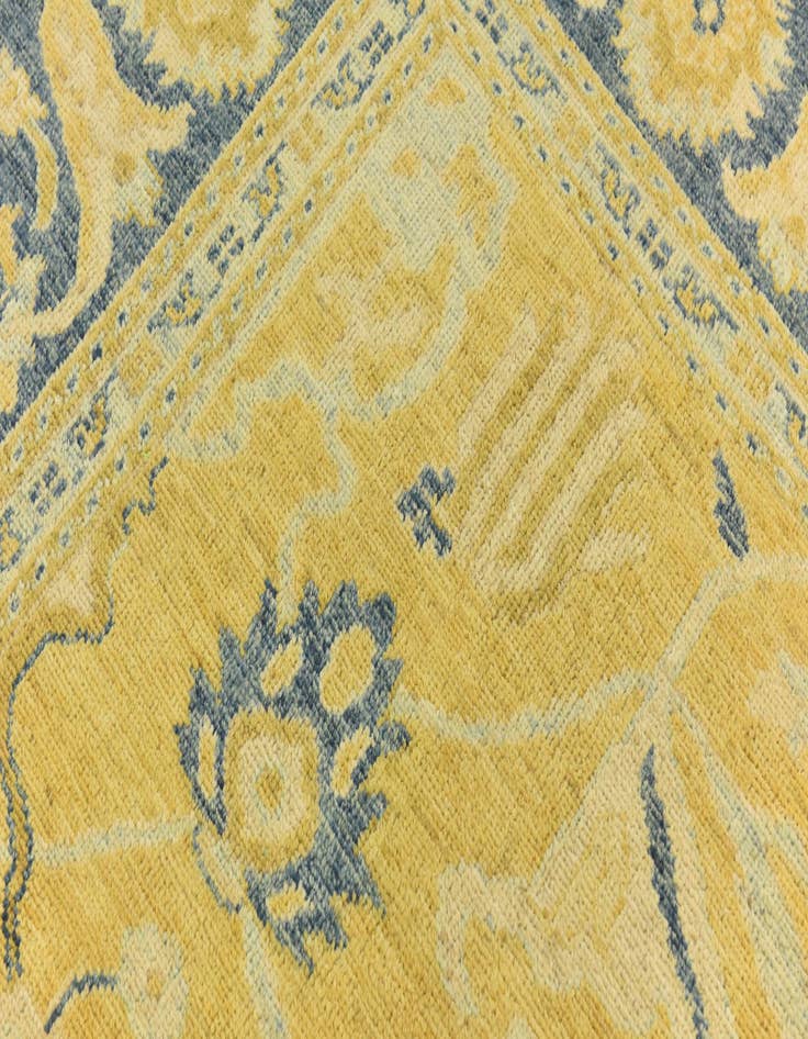 Detail image of 8' 5 x 9' 9  Hand Knotted Peshawar Ziegler Wool Rug