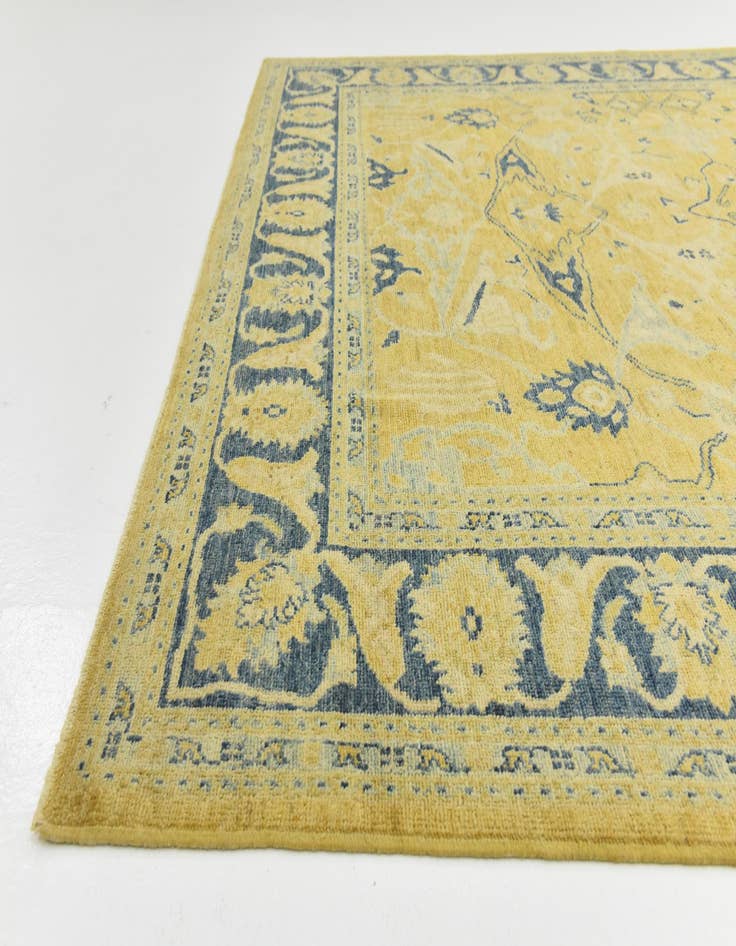 Detail image of 8' 5 x 9' 9  Hand Knotted Peshawar Ziegler Wool Rug