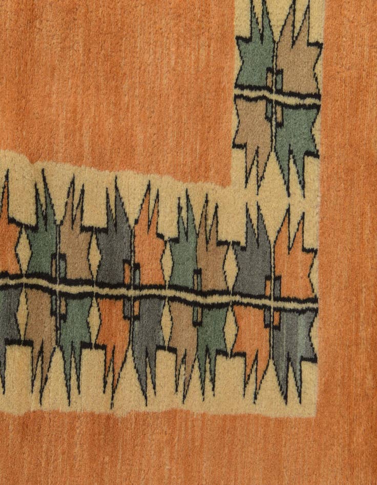 Detail image of 5' 9 x 8'  Hand Knotted Peshawar Ziegler Rug