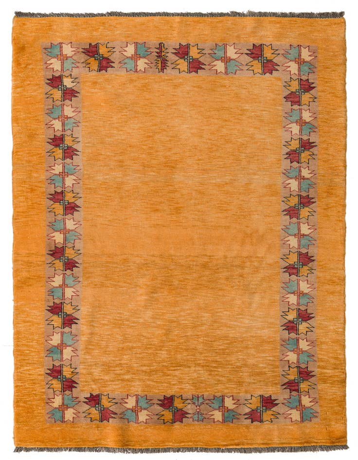 Detail image of 4' 2 x 6' Hand Knotted Peshawar Ziegler Rug