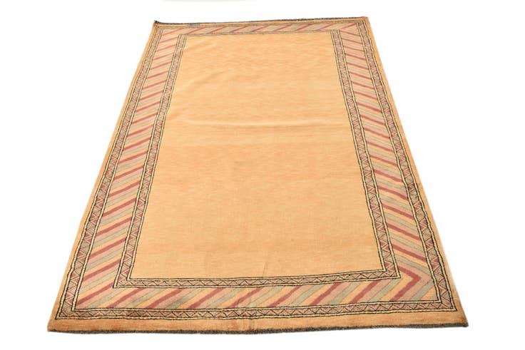 Detail image of 4' 2 x 6' 5 Hand Knotted Peshawar Ziegler Rug