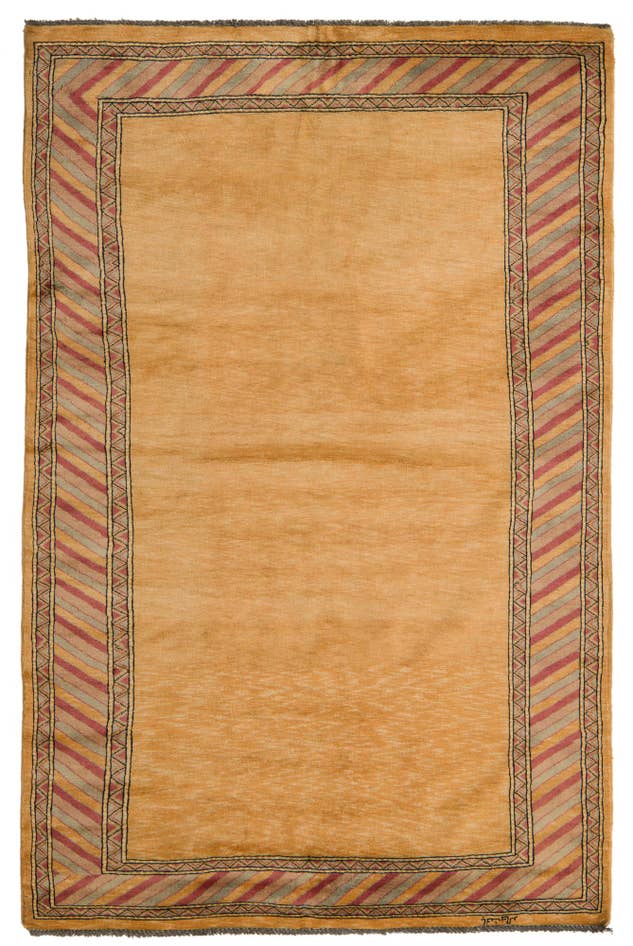Detail image of 4' 2 x 6' 5 Hand Knotted Peshawar Ziegler Rug
