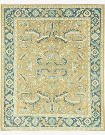 8' 6 x 10' 3 Hand Knotted Peshawar Ziegler Wool Rug