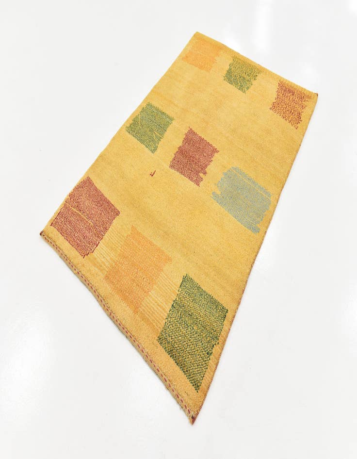 Detail image of 4' x 6' 3 Hand Knotted Shiraz-Gabbeh Persian Wool Rug