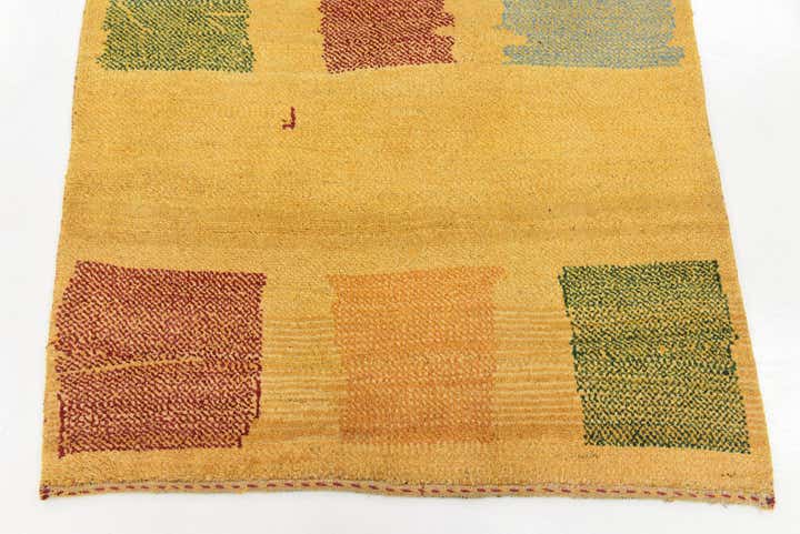4' x 6' 3 Hand Knotted Shiraz-Gabbeh Persian Wool Rug