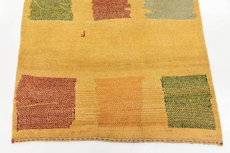 Detail image of 4' x 6' 3 Hand Knotted Shiraz-Gabbeh Persian Wool Rug