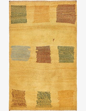 4' x 6' 3 Hand Knotted Shiraz-Gabbeh Persian Wool Rug