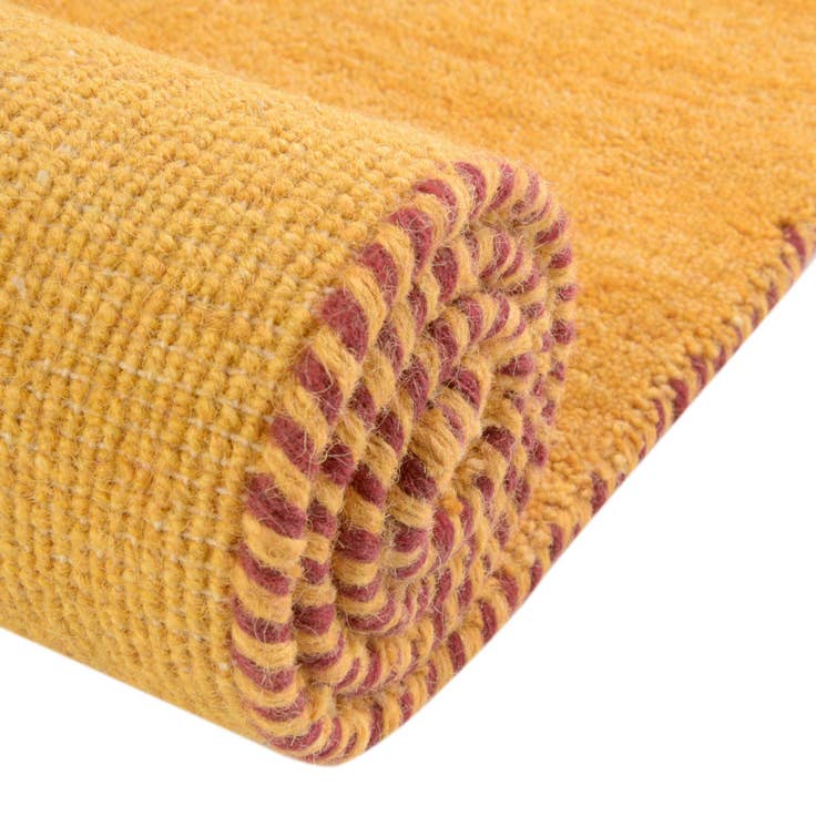 Detail image of 8' 2 x 11' 6 Hand Knotted Solid Gabbeh Wool Rug