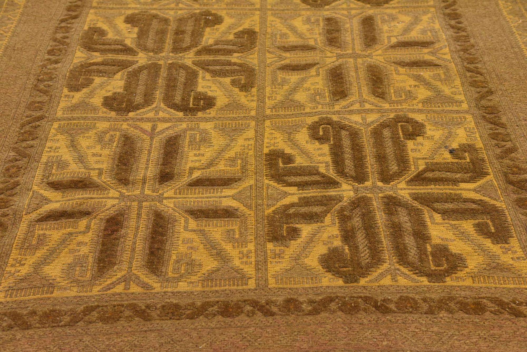6' 4 x 8' 3 Hand Woven Sumak Wool Rug