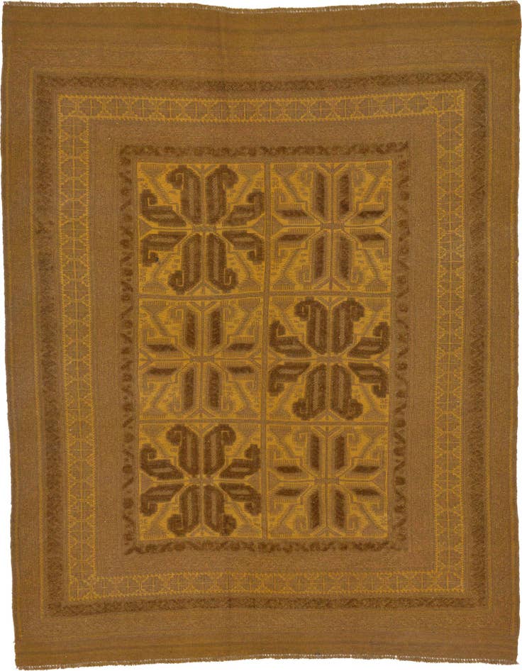 Detail image of 6' 4 x 8' 3 Hand Woven Sumak Wool Rug