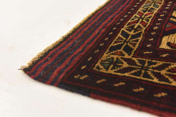 3' x 4' 4 Hand Knotted Sumak Wool Rug