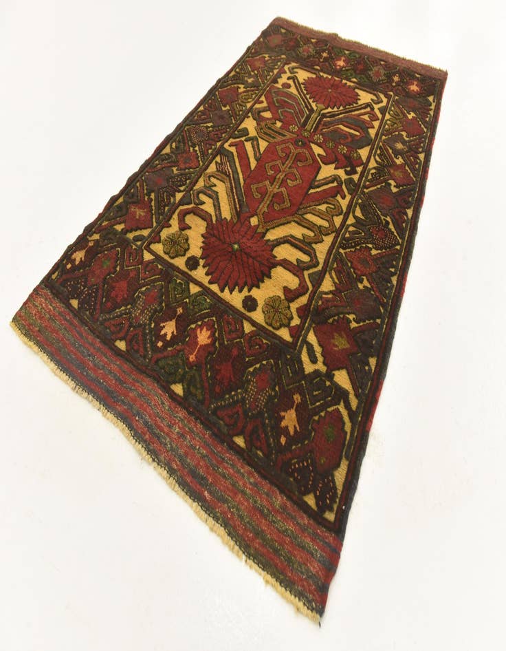 Detail image of 2' 10 x 5' Hand Knotted Sumak Wool Rug