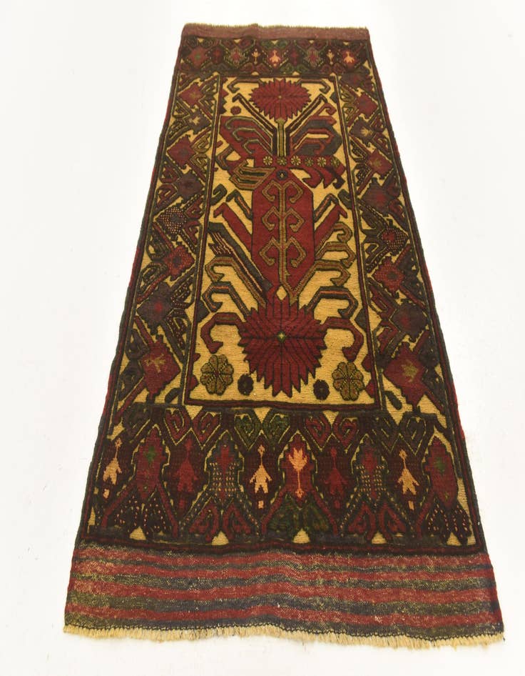 Detail image of 2' 10 x 5' Hand Knotted Sumak Wool Rug