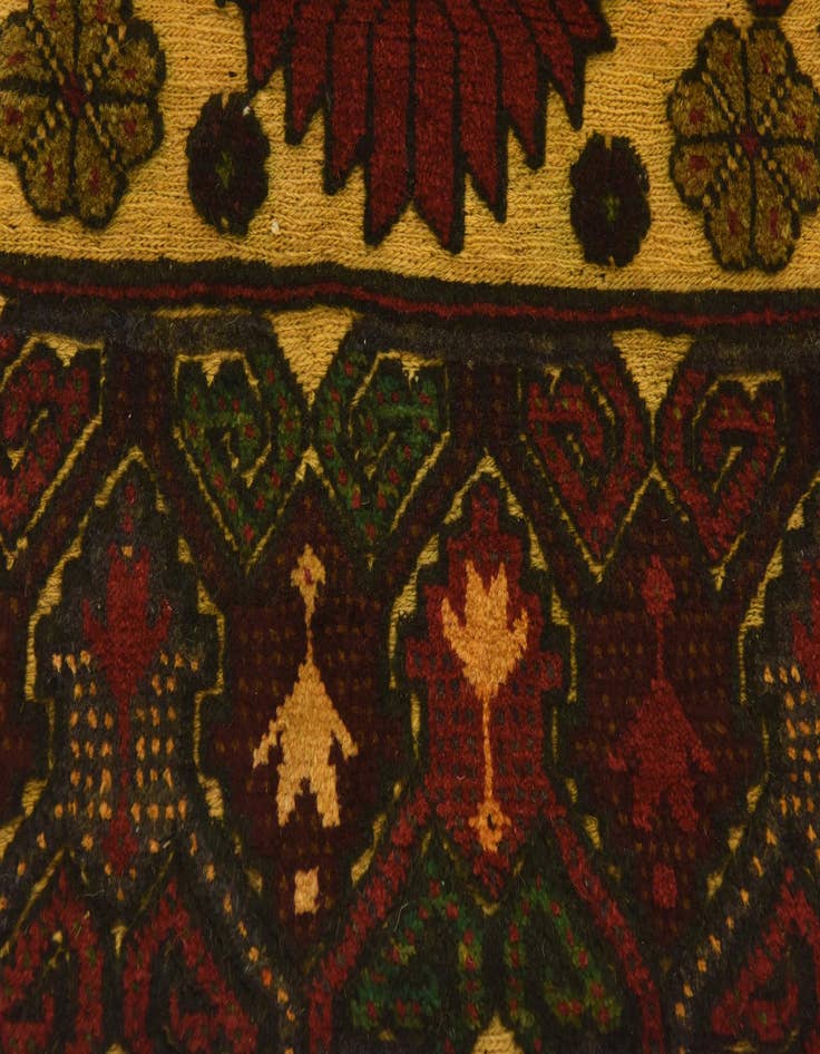 Detail image of 2' 10 x 5' Hand Knotted Sumak Wool Rug