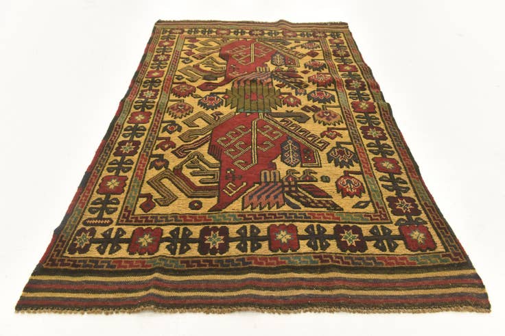 Detail image of 3' 3 x 5' 3 Hand Knotted Sumak Wool Rug