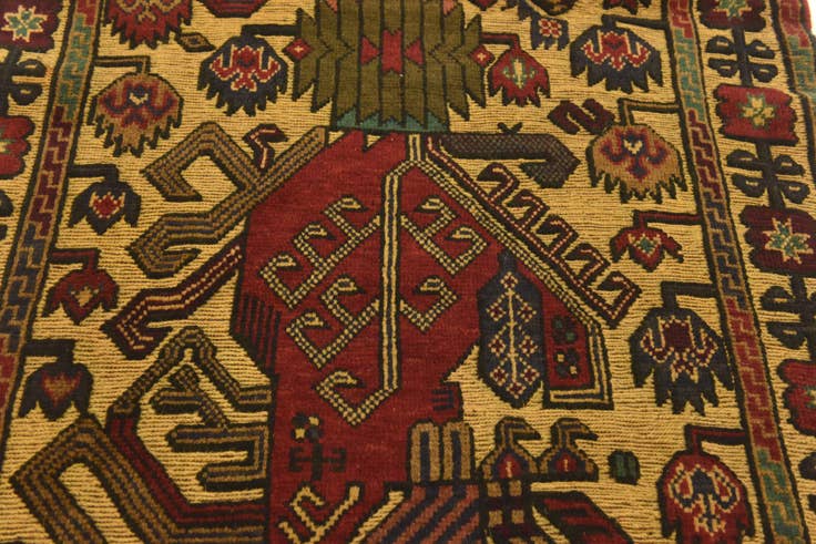 Detail image of 3' 3 x 5' 3 Hand Knotted Sumak Wool Rug