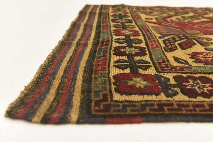 3' 3 x 5' 3 Hand Knotted Sumak Wool Rug