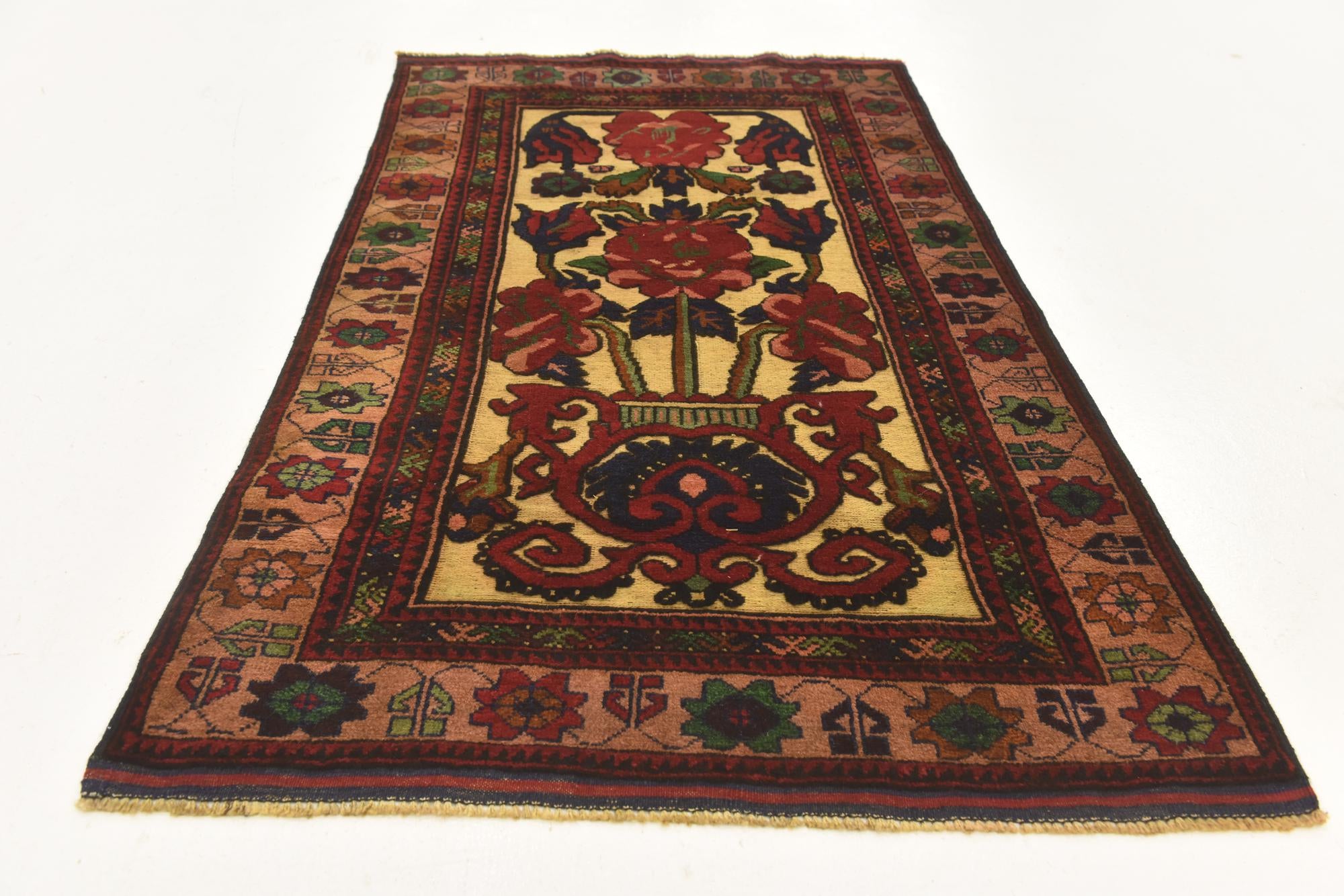 2' 9 x 4' 4 Hand Knotted Sumak Wool Rug