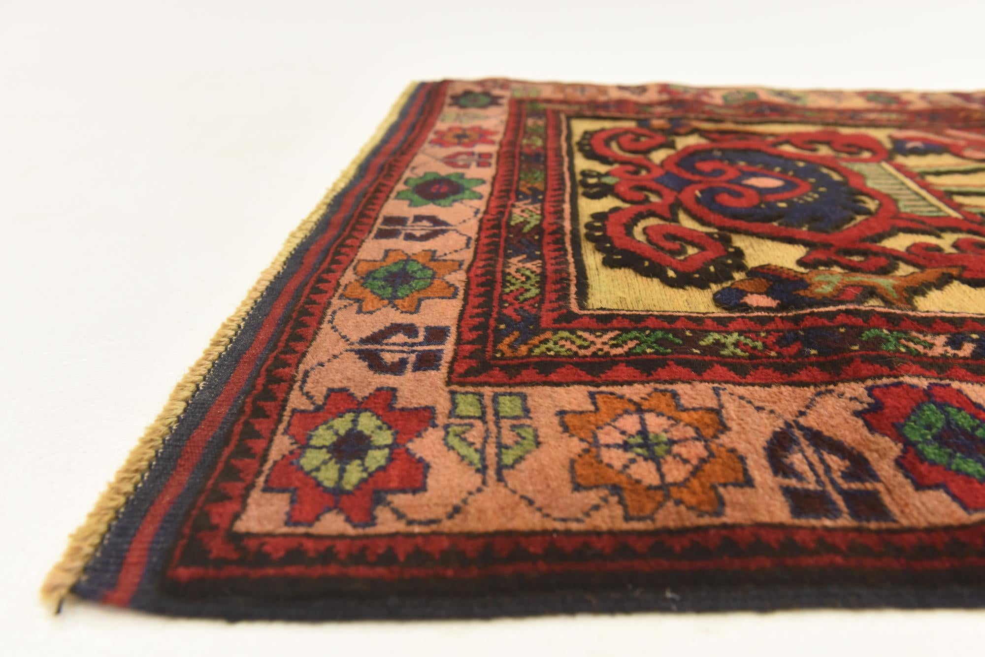 2' 9 x 4' 4 Hand Knotted Sumak Wool Rug