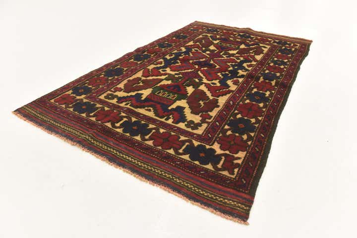 2' 11 x 4' 9 Hand Knotted Sumak Wool Rug