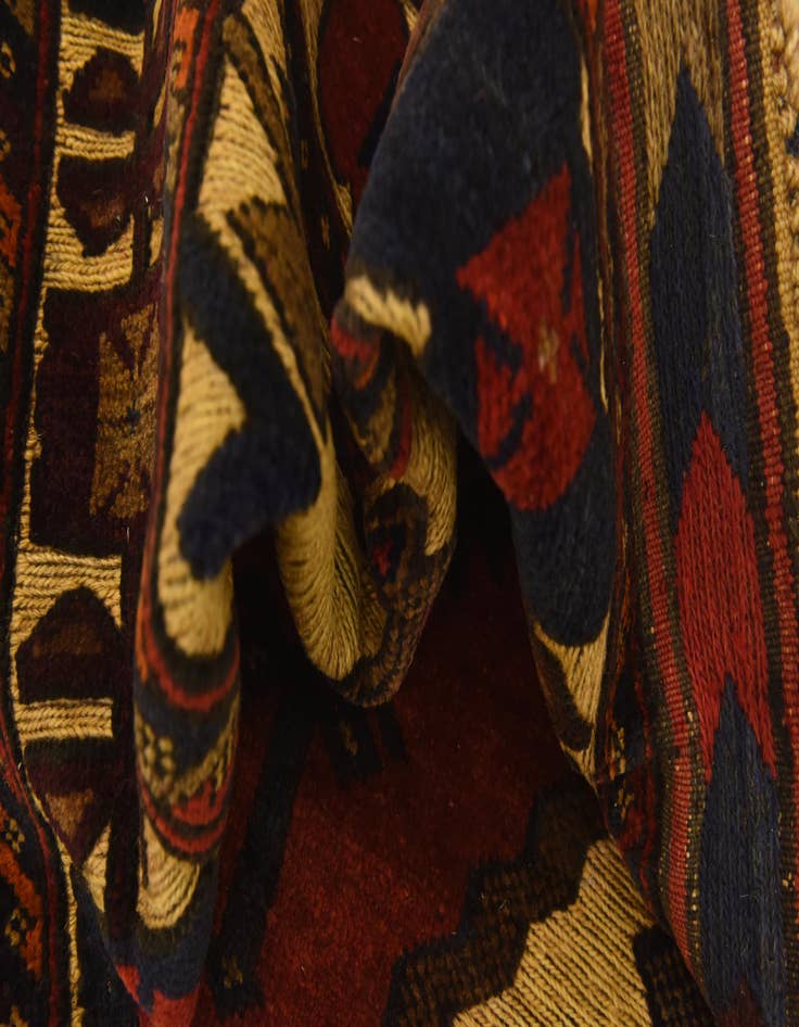 Detail image of 4' 6 x 5' 9  Hand Knotted Sumak Wool Rug