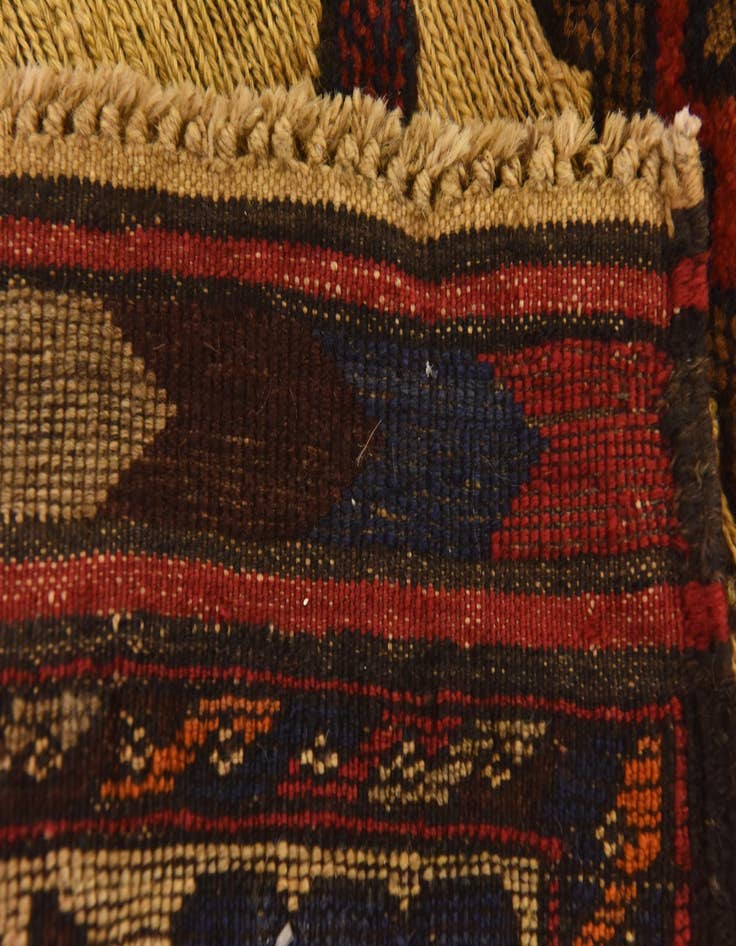 Detail image of 4' 6 x 5' 9  Hand Knotted Sumak Wool Rug