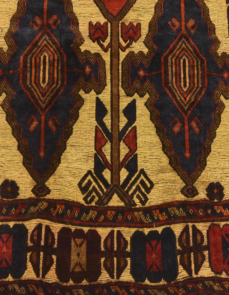 Detail image of 4' 6 x 5' 9  Hand Knotted Sumak Wool Rug
