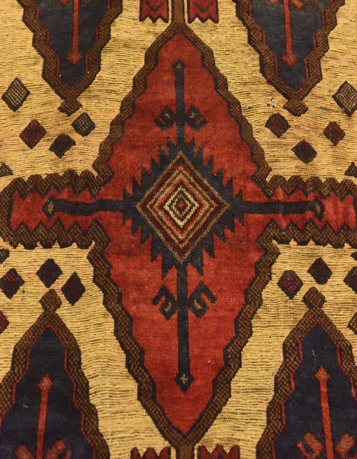 Detail image of 4' 6 x 5' 9  Hand Knotted Sumak Wool Rug