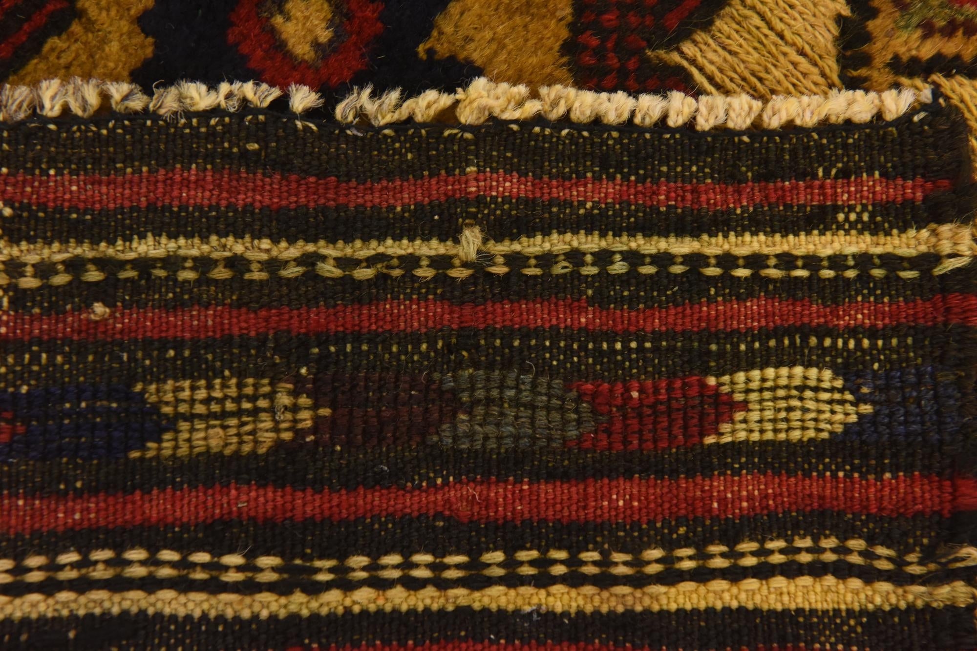 3' 11 x 6' 3 Hand Knotted Sumak Wool Rug