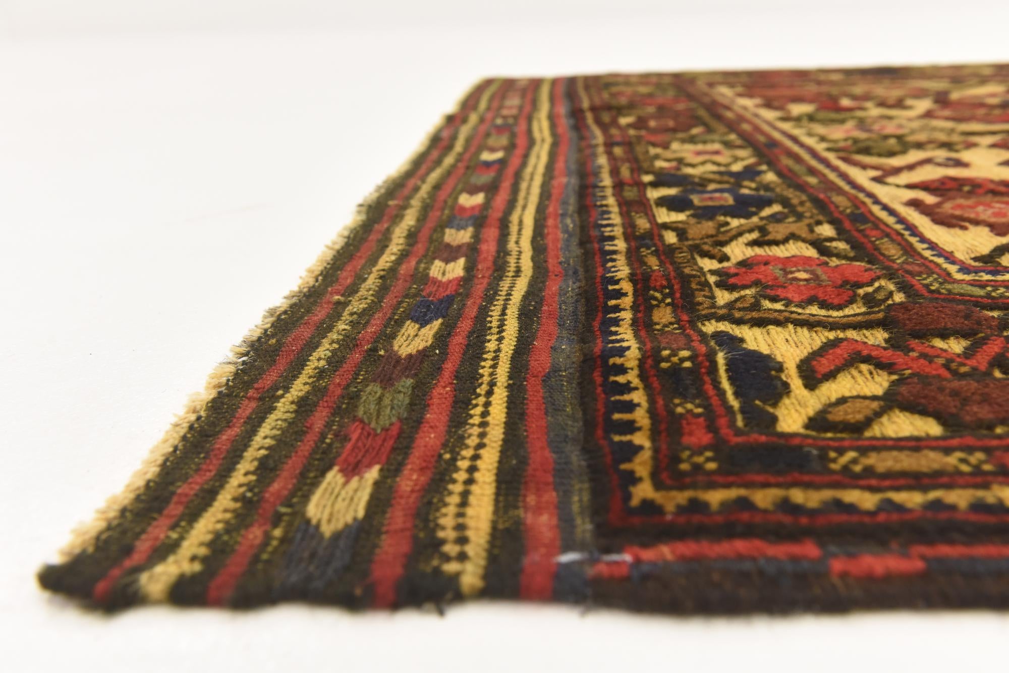 3' 11 x 6' 3 Hand Knotted Sumak Wool Rug