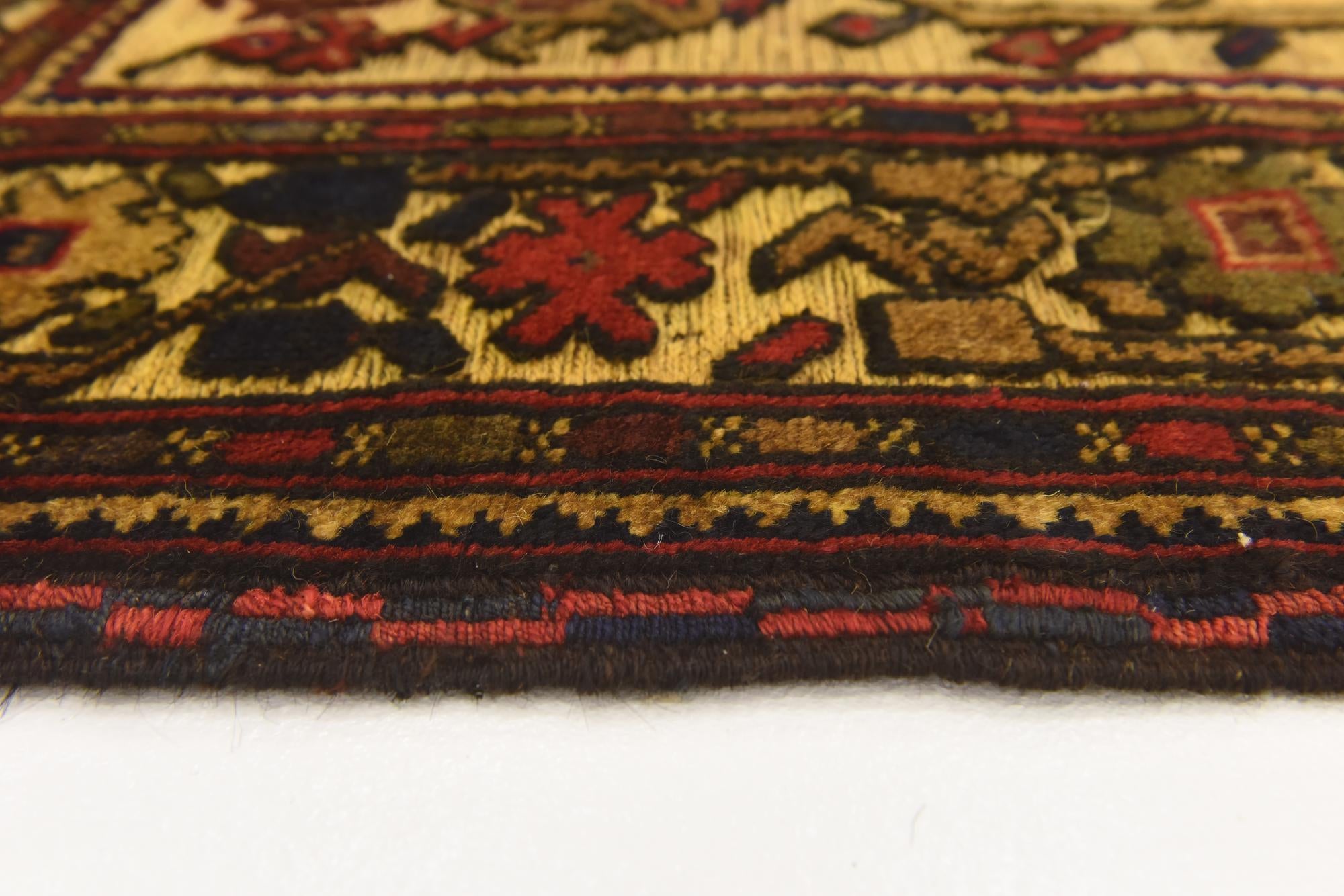 3' 11 x 6' 3 Hand Knotted Sumak Wool Rug