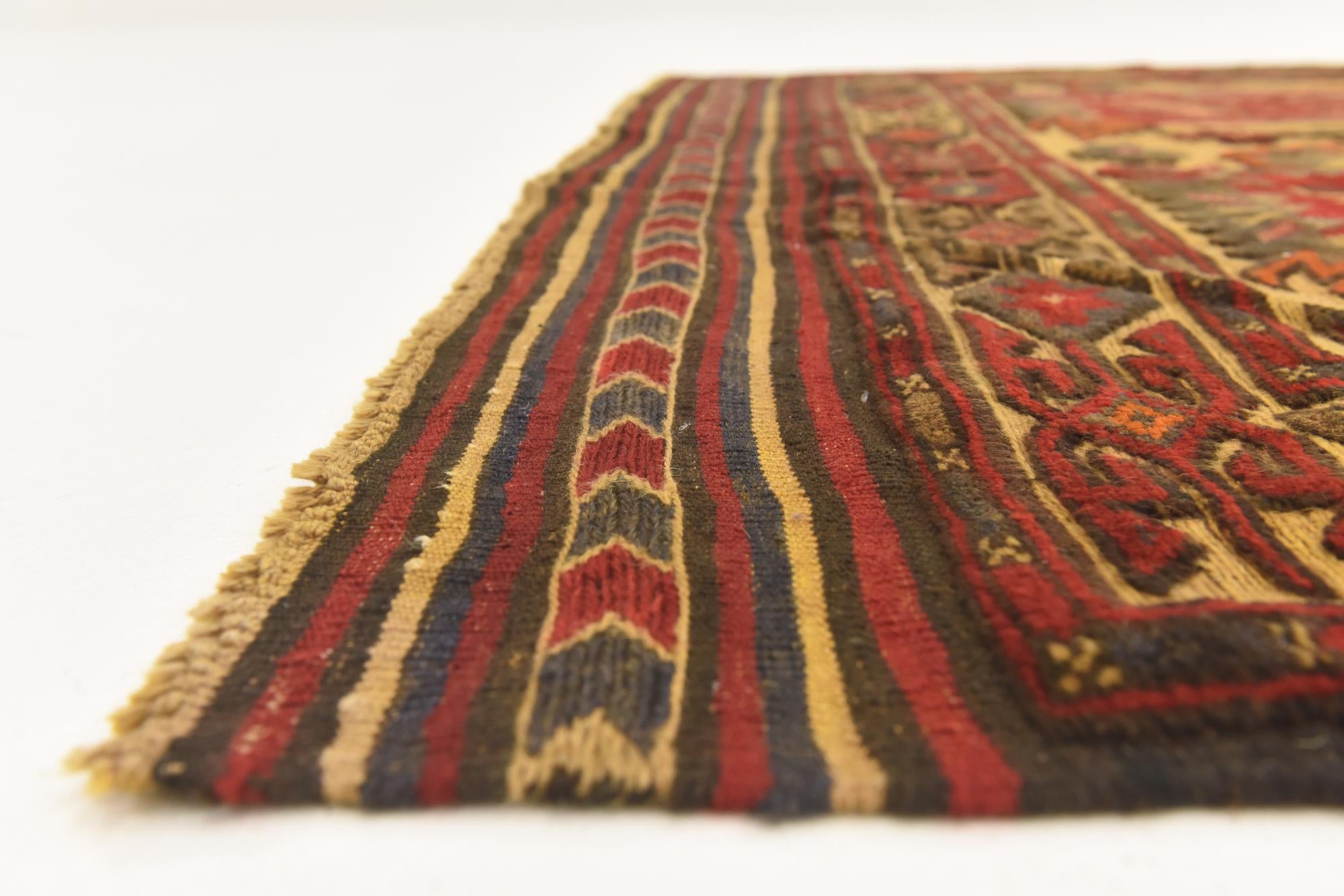 4' 5 x 6' 6 Hand Knotted Sumak Wool Rug