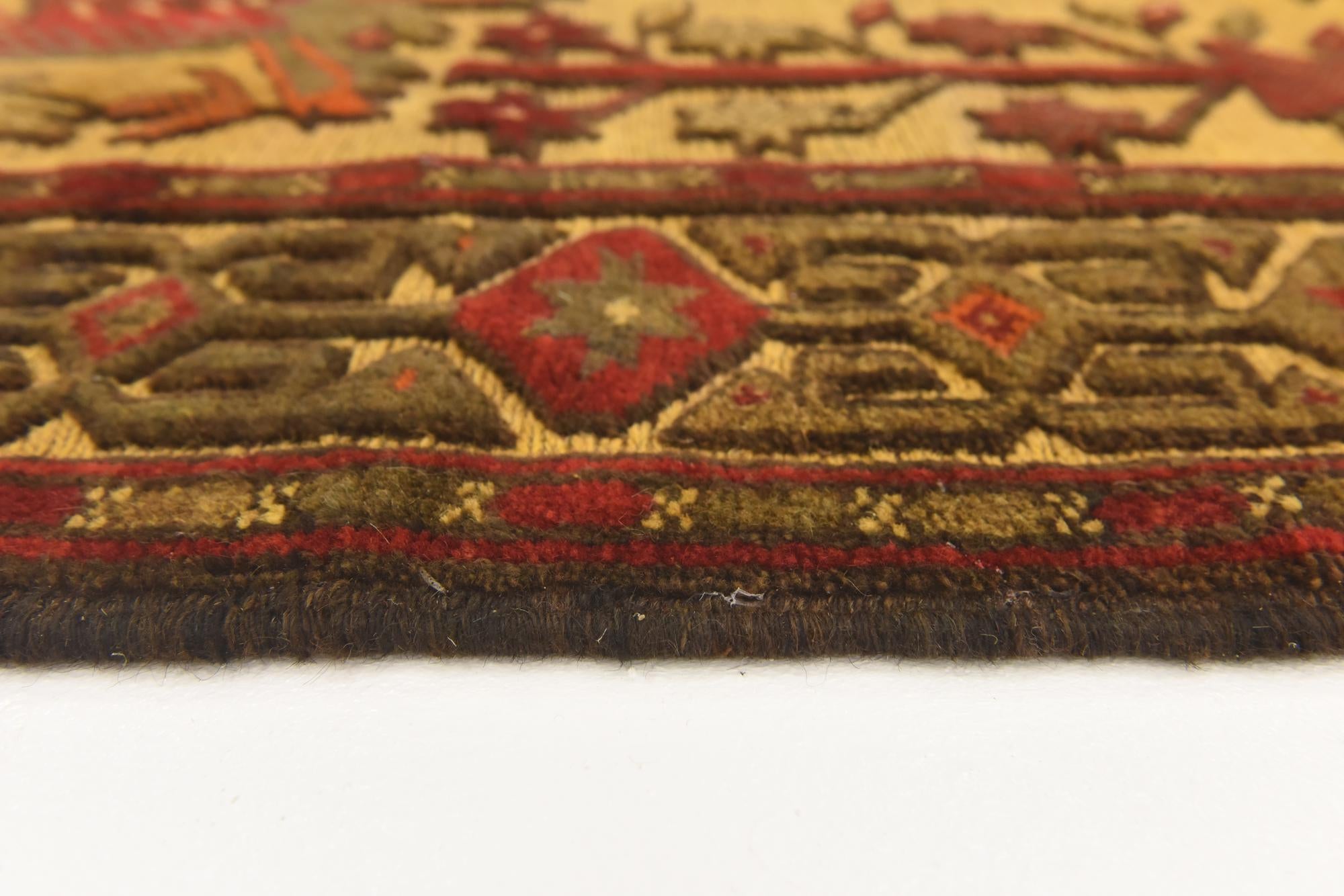 4' 5 x 6' 6 Hand Knotted Sumak Wool Rug