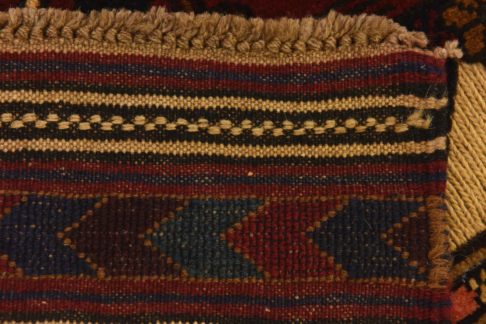 4' x 6' 1 Hand Knotted Sumak Wool Rug