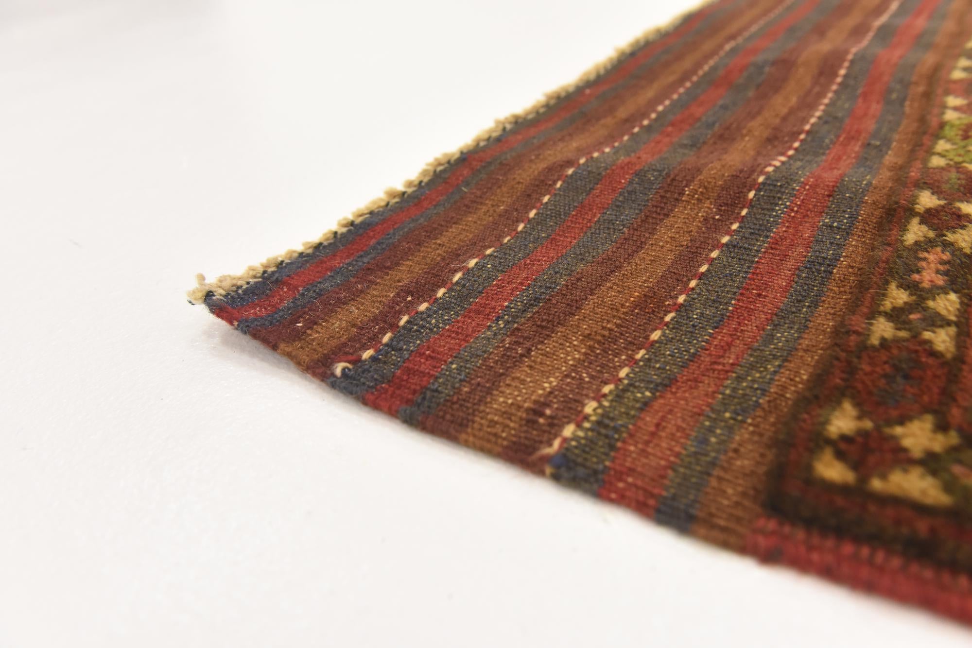 4' 2 x 6' 6 Hand Knotted Sumak Wool Rug