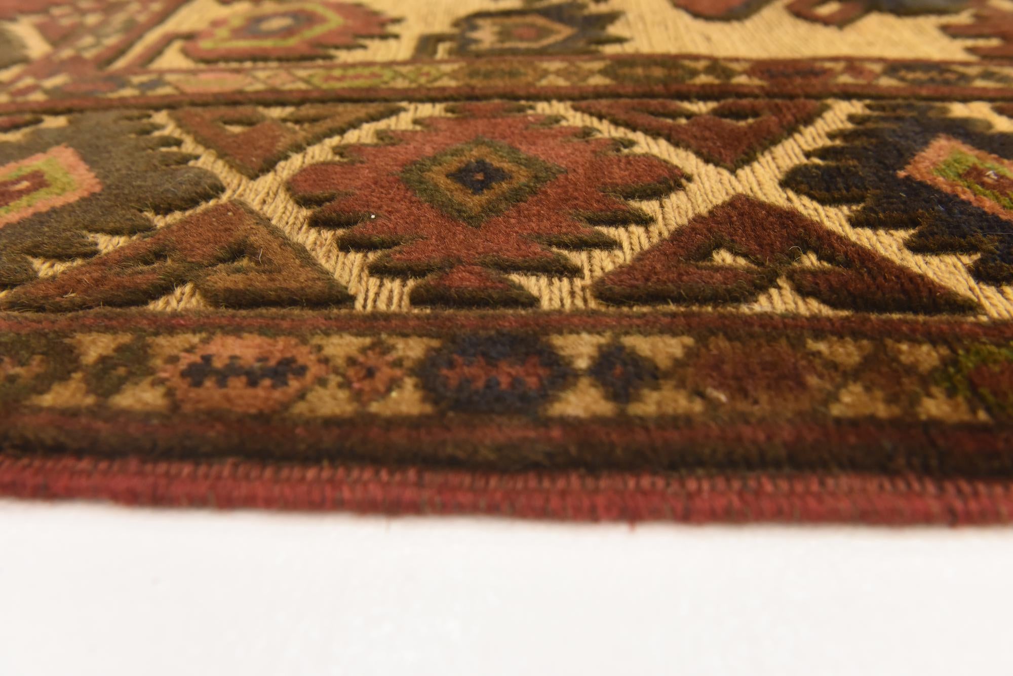 4' 2 x 6' 6 Hand Knotted Sumak Wool Rug