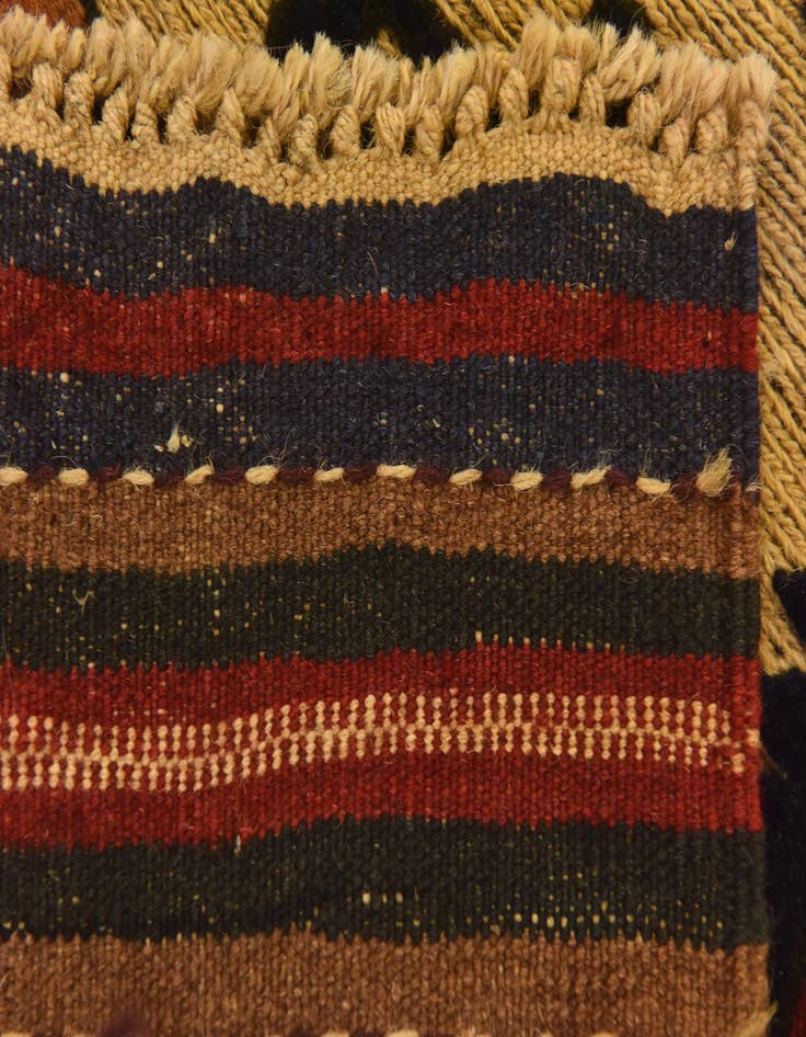 Detail image of 4' 1 x 6' 4  Hand Knotted Sumak Wool Rug