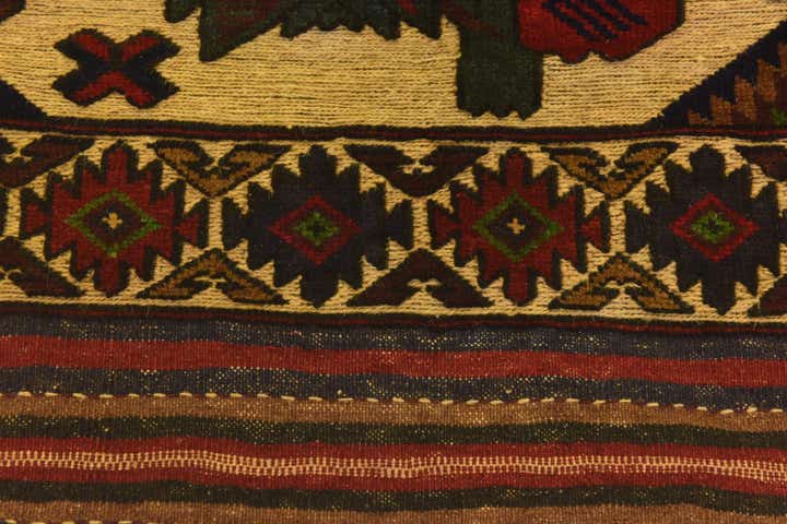4' 1 x 6' 4 Hand Knotted Sumak Wool Rug