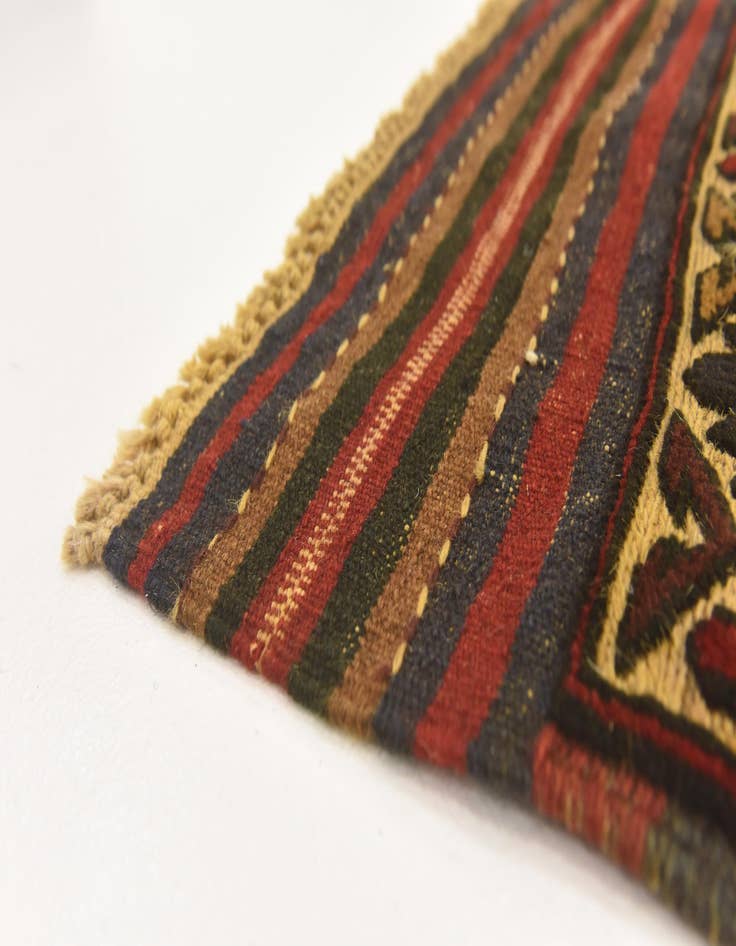 Detail image of 4' 1 x 6' 4  Hand Knotted Sumak Wool Rug