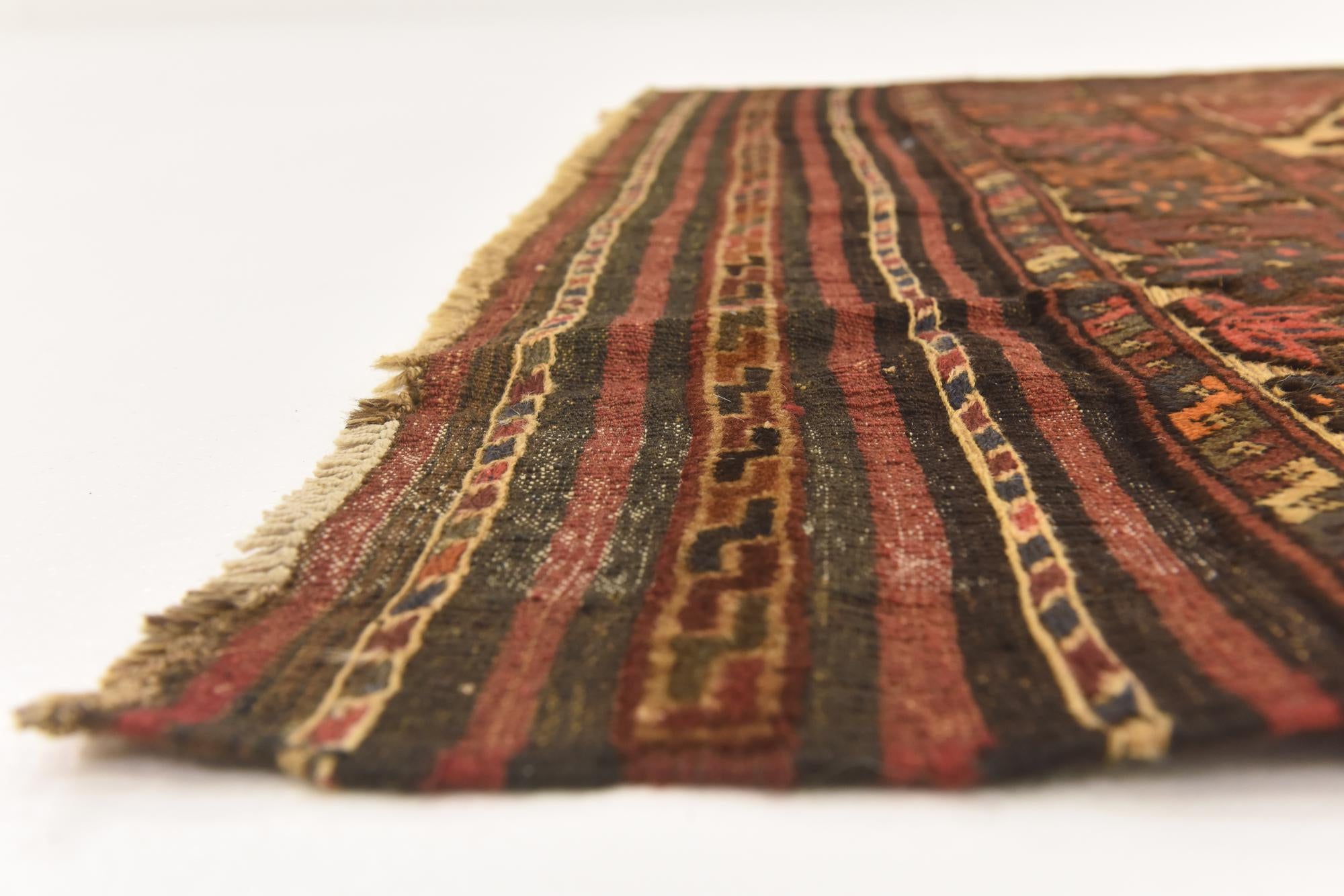 4' 1 x 6' 9 Hand Knotted Sumak Wool Rug