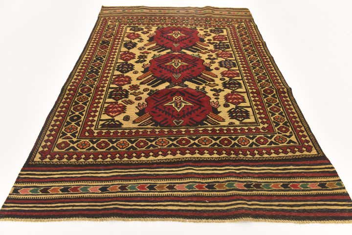 130cm x 195cm Handgeknüpft Sumak Wolle Teppich