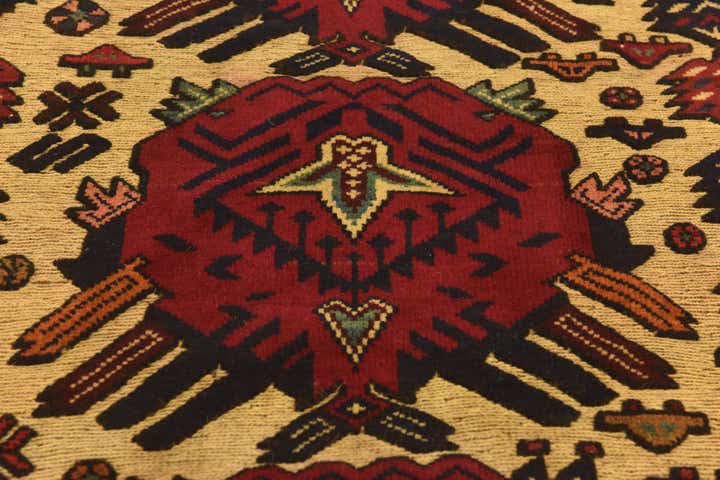 130cm x 195cm Handgeknüpft Sumak Wolle Teppich