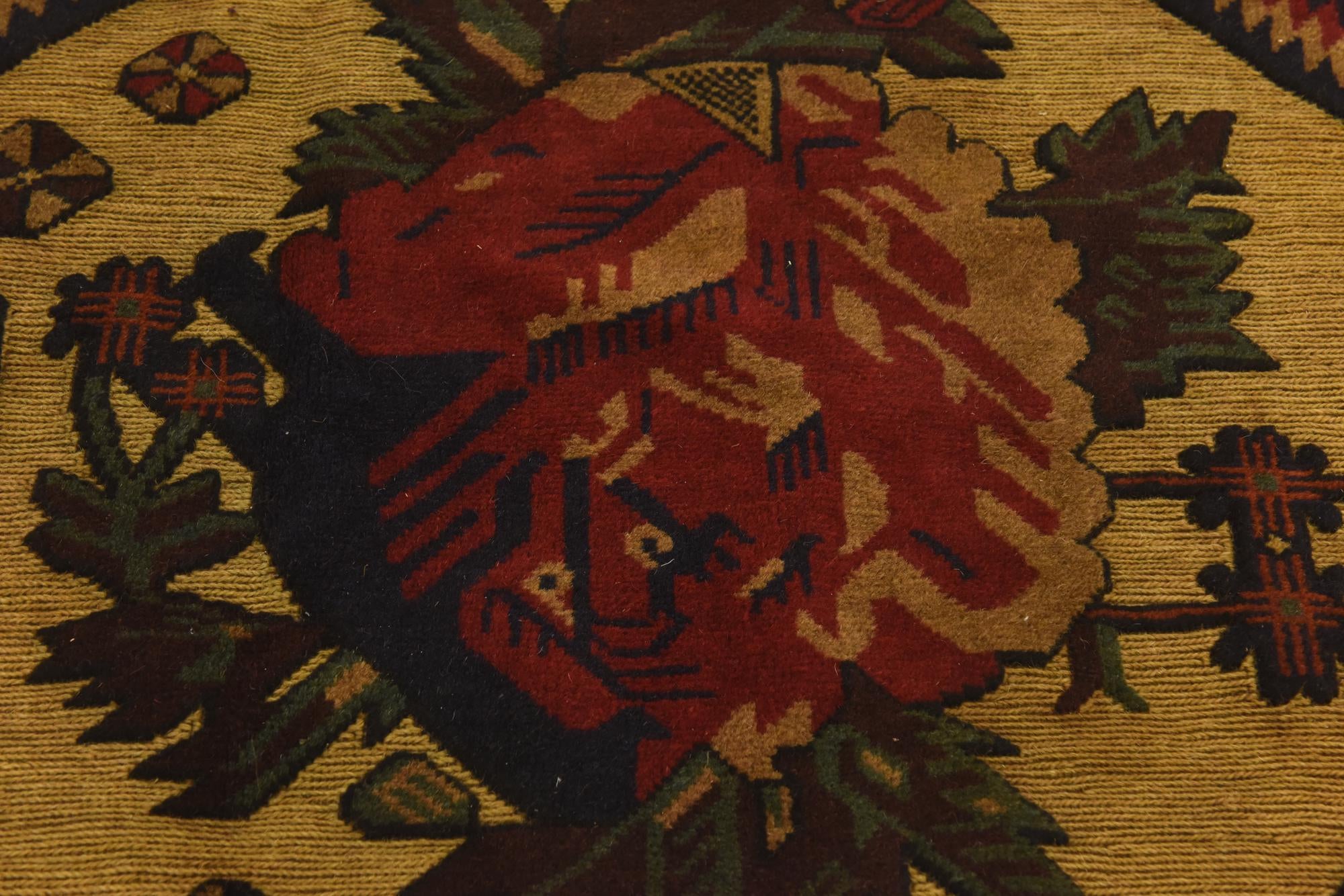 4' x 5' 11 Hand Knotted Sumak Wool Rug