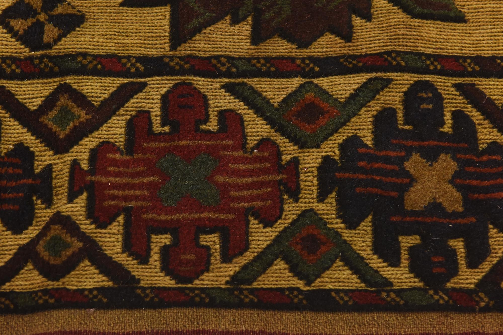 4' x 5' 11 Hand Knotted Sumak Wool Rug