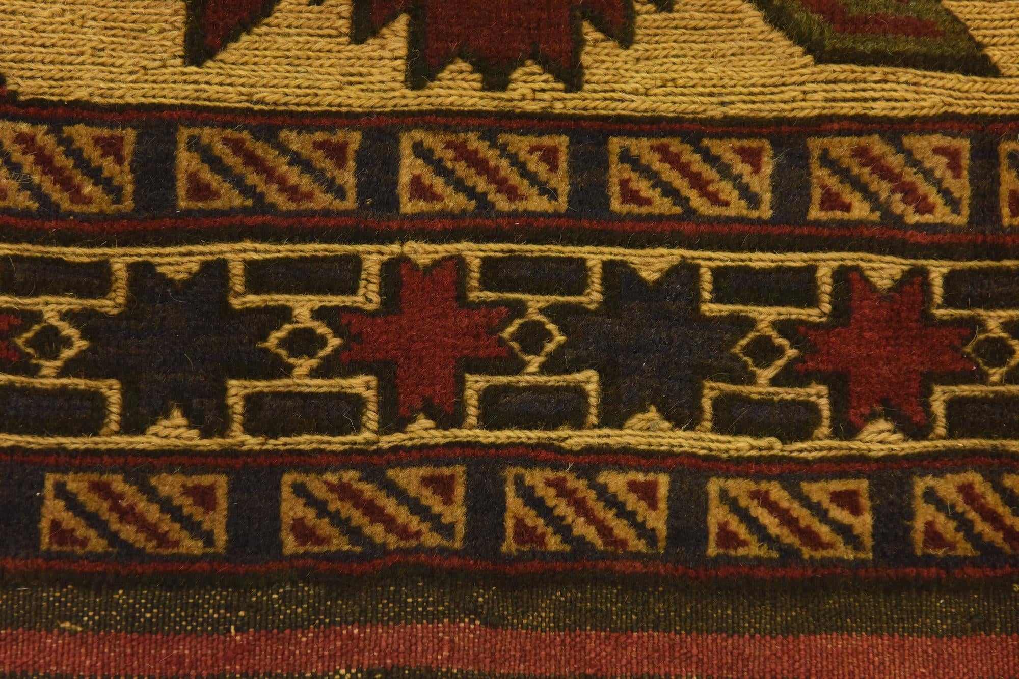 4' 2 x 5' 9 Hand Knotted Sumak Wool Rug